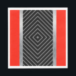 Rood, zwart, zilver en witte strepen servetten<br><div class="desc">Rood, zwart, zilver en witte instrijpe luiers. Dit bruiloft collectie kan worden gewijzigd om een verjaardag te vieren, een feest van de heer & de heer bachelor, of een verjaardagsfeest. Het is volledig aanpasbaar voor uw gelegenheid, en zal voor iedereen perfect zijn die iets uniek verschillend wil. Dit collectie zal...</div>