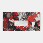 Rood, Zwart & Zilver Splendor Bureaumat (Keyboard & Muis)