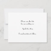 Rood Zwart Zilveren Wervelingen Huwelijk RSVP Kaart (Achterkant)