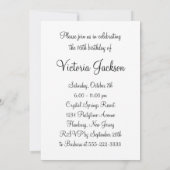 Rood Zwart Zilveren Werveltje Elegant Sweet Sixtee Kaart (Achterkant)