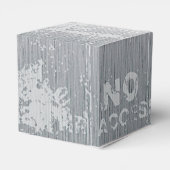 Rood, zwart, zwart en wit krijtstreep print bedankdoosjes (Achterkant)