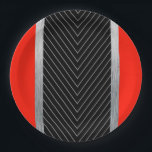 Rood, zwart, zwart en wit papieren bordje<br><div class="desc">Rood, zwart, zwart en wit papier borden. Dit bruiloft collectie kan worden gewijzigd om een verjaardag te vieren, een feest van de heer & de heer bachelor, of een verjaardagsfeest. Het is volledig aanpasbaar voor uw gelegenheid, en zal voor iedereen perfect zijn die iets uniek verschillend wil. Dit collectie zal...</div>