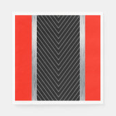 Rood, zwart, zwart en wit servet (Voorkant)