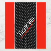 Rood, zwart, zwart en wit wijn etiket (Enkel label)