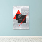 Rood, zwart, zwart & grijze streep print kunst (Insitu (Houten vloer))