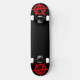 Rood-Zwarte Anarchie Originele Kunst Persoonlijk Skateboard