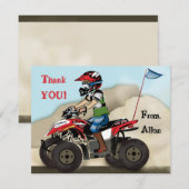 Rood-Zwarte ATV Kind Wenskaart Notitiekaartje (Voorkant / Achterkant)