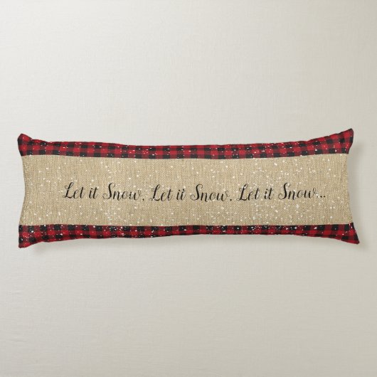 Rood Zwarte Buffalo geruit, Rode Truck en Kerstboo Lichaamskussen (Achterkant)