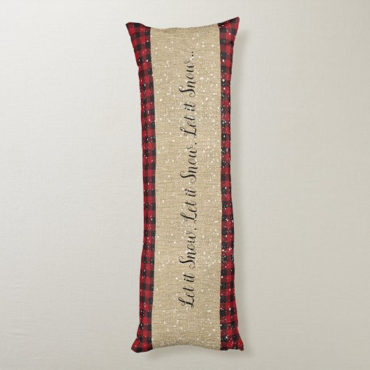 Rood Zwarte Buffalo geruit, Rode Truck en Kerstboo Lichaamskussen (Achterkant (Verticaal))