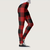 Rood Zwarte Buffalo geruite geruit Leggings (Rechts)