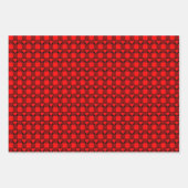 Rood Zwarte Buffalo Hart Plaid Inpakpapier Vel (Voorkant)