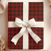 Rood-Zwarte Buffalo Plaid Cadeaupapier