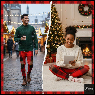 Rood Zwarte Buffalo Plaid Flanel Tartan Leggings