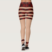 Rood Zwarte Buffalo Plaid Houthakkersstijl Yoga Ti Leggings (Achterkant)