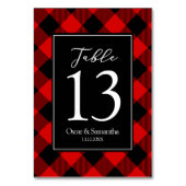 Rood-Zwarte Buffalo Plaid  Kaart (Achterkant)