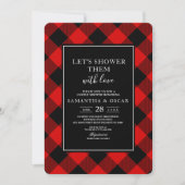 Rood-Zwarte Buffalo Plaid  Kaart (Voorkant)