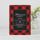 Rood-Zwarte Buffalo Plaid  Kaart (Staand voorkant)