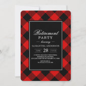 Rood-Zwarte Buffalo Plaid  Kaart (Voorkant)