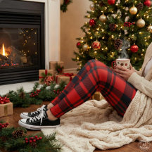 Rood Zwarte Buffalo Plaid Kerstvakantie