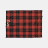 Rood/zwarte buffelplaat fleece deken (Voorkant (Horizontaal))