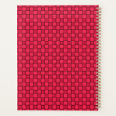 Rood Zwarte Dambord Planner (Achterkant)