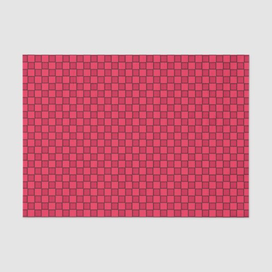 Rood Zwarte Dambord Tissuepapier (Voorkant)