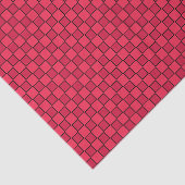 Rood Zwarte Dambord Tissuepapier (Detail)