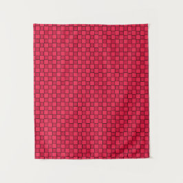 Rood Zwarte Dambord Wandkleed