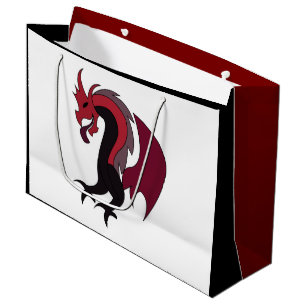 Rood-Zwarte Draak Mythologisch Wezen Groot Cadeauzakje