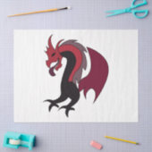 Rood-Zwarte Draak Mythologisch Wezen Tissuepapier (Craft)