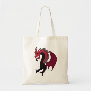 Rood-Zwarte Draak Mythologisch Wezen Tote Bag