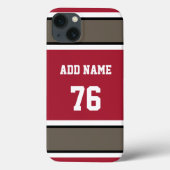 Rood zwarte en voetgangersband Case-Mate iPhone case (Achterkant)