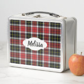 Rood Zwarte Geruite Rvs Lunchbox (In situ)