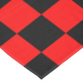 Rood Zwarte Geruite Schaakbord Patroon Tafelkleed (Gekanteld)