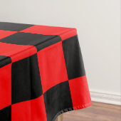Rood Zwarte Geruite Schaakbord Patroon Tafelkleed (Voorbeeld)