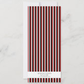 Rood/Zwarte Hockey Ticket Birthday Party Kaart (Achterkant)