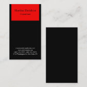 Rood zwarte kleur — uniek creatief visitekaartje (Voorkant / Achterkant)