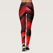 Rood Zwarte koele Moderne Chic hipster collages ar Leggings (Achterkant)