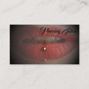 Rood Zwarte Lippen Piercing foto Visitekaartje