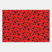 Rood/zwarte patronen Reeks papierblad voor ompakke Inpakpapier Vel (Voorkant 3)