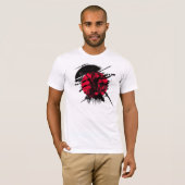 rood-zwarte samoerai t-shirt (Voorkant volledig)