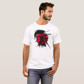 rood-zwarte samoerai t-shirt (Voorkant volledig)