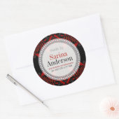 Rood Zwarte Stammenpatroon Gemaakt door Labels Sti (Envelop)