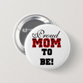 Rood/zwarte Star-tekst laat mam zien Ronde Button 5,7 Cm (Voorkant /achterkant)