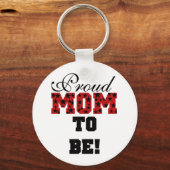 Rood/zwarte Star-tekst laat mam zien Sleutelhanger (Voorkant)