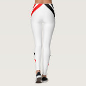 Rood-Zwarte Strepen Leggings (Achterkant)