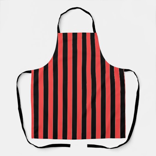 Rood Zwarte Strepen Schort (Voorkant)