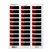 Rood Zwarte Tartan Kerstmis Aangepast Adres Etiket (Full Sheet)
