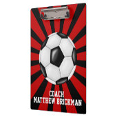 Rood-Zwarte Voetbalcoach Team Klembord (Links)