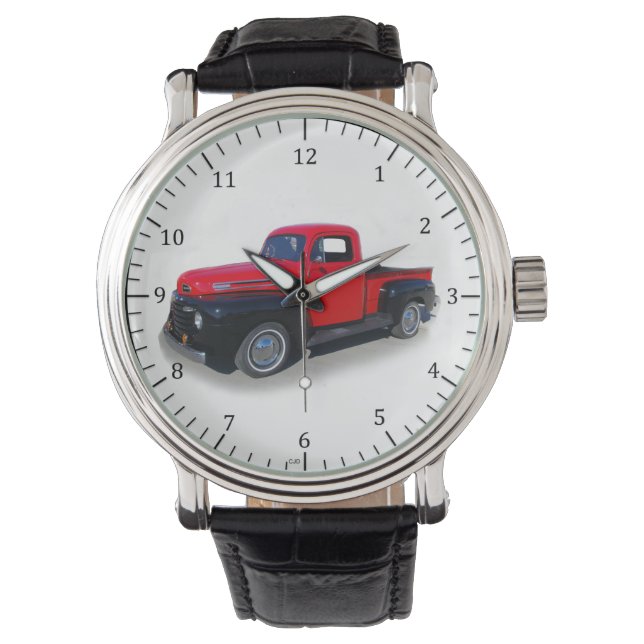 rood/zwarte vrachtwagen horloge (Voorkant)